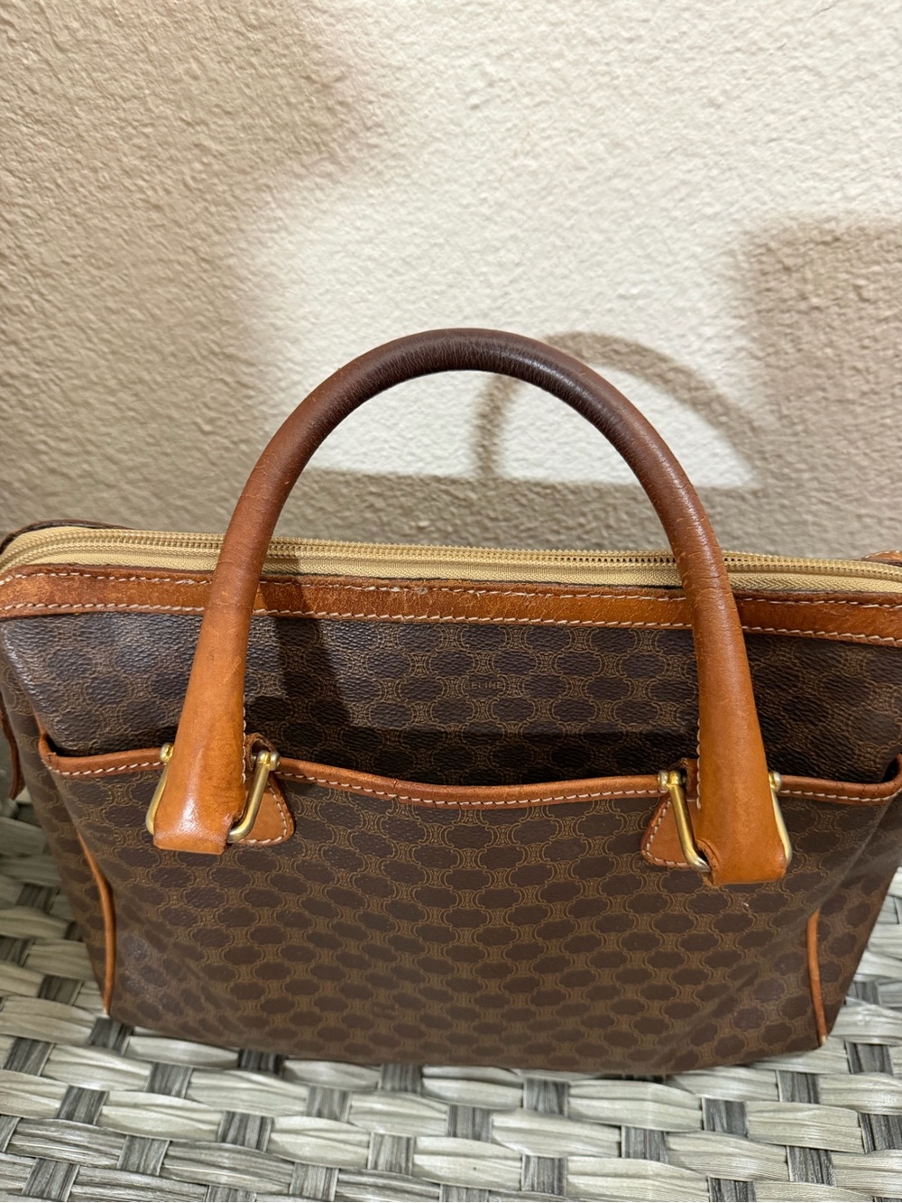 Vintage Celine Macadam Top Handle Satchel - Made in Italy - Picture 14 of 16